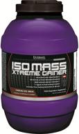 🏋️ iso mass xtreme gainer by ultimate nutrition - high protein weight gainer powder with creatine, 60g of whey isolate protein for lean muscle growth - 10 lbs, 30 servings, chocolate flavor logo