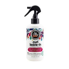 img 4 attached to 👶 SoCozy Kids Hair Detangling and Curl Restoring Spray - Leave-In Conditioner with Jojoba Oil, Olive Oil & Vitamin B5 - Paraben-Free, Sulfate-Free, No Synthetic Colors or Dyes - Sweet-Pea Scent, 8 Fl Oz