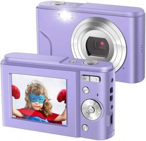 img 4 attached to 📸 IEBRT Digital Camera: 1080P Mini Kid Camera with LCD Screen, 16X Digital Zoom, 36MP Resolution - Rechargeable Point and Shoot Camera for Kids and Teens (Purple)