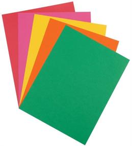 img 3 attached to 📒 Pacon Cardstock, Assorted Bright Colors, 8.5x11, 100 Sheets