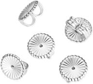 🦋 pack of 10 genuine sterling silver 9mm large butterfly earring safety backs earnut ear nut clutches for stud and dangle earrings - model ss331-3 logo