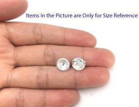 img 1 attached to 🦋 Pack of 10 Genuine Sterling Silver 9mm Large Butterfly Earring Safety Backs Earnut Ear Nut Clutches for Stud and Dangle Earrings - Model SS331-3