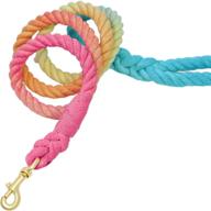 🐾 cute pet leash: 52" long cotton rope dog leash for large, medium, small breed dogs by petpsilab logo