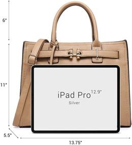 img 1 attached to 👜 Structured Shoulder Handbag Satchel for Women – Handbags, Wallets, and Totes