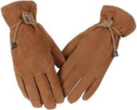 🧤 women's deerskin leather touch screen winter gloves - texting & warm gift logo
