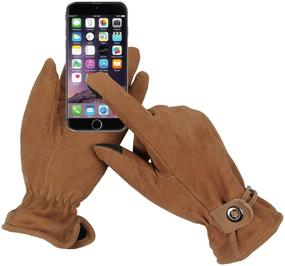 img 2 attached to 🧤 Women's Deerskin Leather Touch Screen Winter Gloves - Texting & Warm Gift