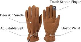 img 1 attached to 🧤 Women's Deerskin Leather Touch Screen Winter Gloves - Texting & Warm Gift