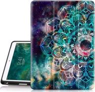 🌌 hocase ipad air 3rd gen/ipad pro 10.5 case - trifold smart case with pencil holder, unique mandala pattern design, auto sleep/wake, soft back cover – galaxy inspired logo