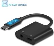 ✅ адаптер для зарядки и аудио usb-c: совместимый с ip@d pro 2018/pixel 3, dreamvasion тип c в 3,5 мм адаптер для наушников и быстрый конвертер pd для зарядки ip@d pro/pixel 2 3 xl/huawei p20/htc логотип