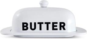 img 4 attached to 🧈 Durable Metal Butter Dish Lid with Elegant Porcelain Finish