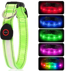 img 4 attached to 🐶 Mihealpet Led Dog Collar: USB Rechargeable, Adjustable & Safe Luminous Collar for Small Medium Large Dogs