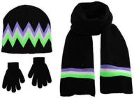 🎀 fuchsia girls' pompom beanie: stylish fashion scarf accessory by s w k logo