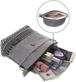 img 3 attached to Wallet Canvas National Crossbody B Grey Women's Handbags & Wallets and Crossbody Bags