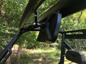 img 3 attached to 🔍 Kemimoto UTV Ranger Rear View Mirror, Compatible with Polaris Ranger 500 570 900 XP 1000 XP/Crew 2017-2021, Factory Present Drop Down Mounting Tab Required