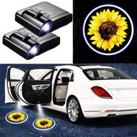 sunflower car accessories: wireless led car 🌻 door light, easy installation for all vehicle models logo