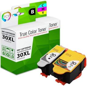 img 1 attached to 🖨️ TCT High Yield Ink Cartridge Replacement for Kodak 30XL 30 XL - Compatible with Kodak ESP C110 C310 C315, Office 2150 Printers (2 Pack, Black, Tri-Color)