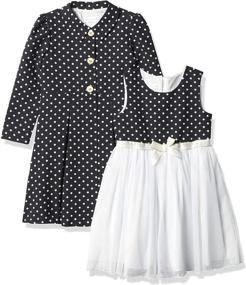 img 4 attached to 👗 Optimized SEO: Bonnie Jean Girls' Polka Dot Coat and Dress Set