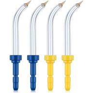 🦷 enhanced replacement waterpik periodontal tips - dental flosser tips for waterpik water flossers (e.g., wp-100) and other oral irrigators - pack of 4 logo