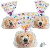 🐶 cellophane doggy bag party supplies - pack of 12 pieces logo