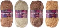 🧶 amigurumi select 100% acrylic craft yarn - brown shades for crochet and knitting projects - 4 x 50g skeins, totaling 500 yds. logo