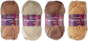 img 4 attached to 🧶 Amigurumi Select 100% Acrylic Craft Yarn - Brown Shades for Crochet and Knitting Projects - 4 x 50g Skeins, Totaling 500 yds.