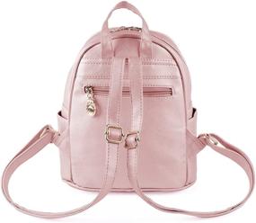 img 2 attached to 🎒 Рюкзак LUI SUI с бантом: Милый женский модный рюкзак из искусственной кожи для дам - идеальные маленькие дневные рюкзаки и путешественник.