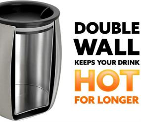 img 3 attached to ☕ Set of 2 Stainless Steel Coffee Mugs with Lids - Premium Double Wall Insulated Travel Mugs - Shatterproof, BPA Free, Spill Resistant Lids, Dishwasher Safe