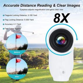 img 2 attached to Enhanced 1500 Yards Golf Rangefinder: Precision Slope, Laser Range Finder with Magnetic Mount Strap for Hunting, Golfing, and Archery