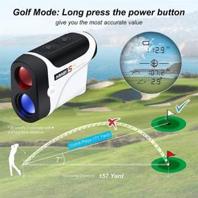 img 1 attached to Enhanced 1500 Yards Golf Rangefinder: Precision Slope, Laser Range Finder with Magnetic Mount Strap for Hunting, Golfing, and Archery