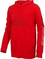 футболка с длинным рукавом и капюшоном для мальчиков adidas с логотипом логотип
