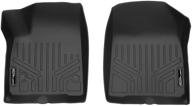 high-quality smartliner custom fit floor mats in black for 2017-2022 gmc acadia - 1st row liner set logo