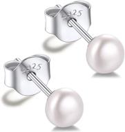 silvora freshwater pearl stud earrings: elegant sterling silver jewelry for women and teen girls logo