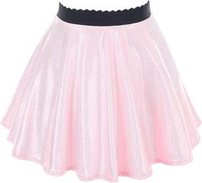 img 3 attached to Sparkling Flofallzique Metallic Skirts: Beautiful Skater Underneath Girls' Clothing