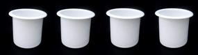 img 4 attached to Bulk Listing of 2 7/8 Inch White Plastic Drop-in Poker Cup Holders (Pack of 4)