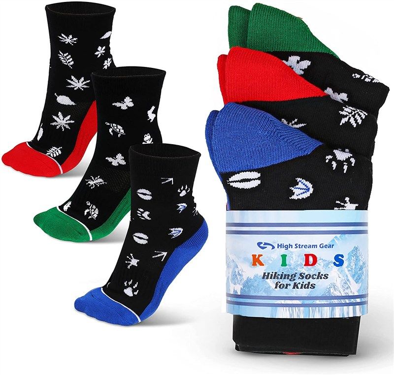 hiking socks kids cushioned adventures girls' clothing 로고