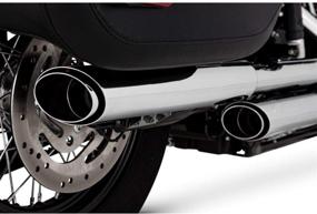 img 1 attached to Хром Vance & Hines Twin Slash 3-дюймовые круглые насадки Slip Ons: Код продукта 16879