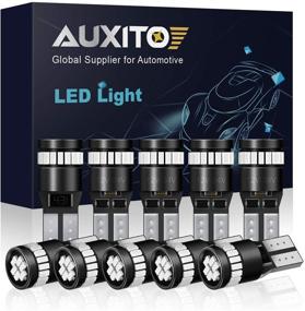 img 4 attached to 🔴 AUXITO 194 LED Light Bulb: Brilliant Red 168 2825 W5W T10 Wedge 24-SMD 3014 Chipsets - Car Dome Map License Plate Lights (Pack of 10)