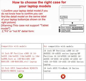 img 3 attached to Alapmk Protective Case Cover for 14-inch HP Pavilion x360 14 - baXXX 14m-baXXX (14m-ba000 to 14m-ba999, e.g., 14M-BA114DX) - Not Compatible with Pavilion x360 14 - cdXXX & Pavilion 14 Series - Laptop, Starry Night