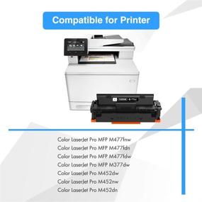 img 3 attached to 🖨️ High-Quality TRUE IMAGE Compatible Toner Cartridge Replacement for HP 410X CF410X CF410A 410A M477 M452 Color Pro MFP M477fdw M477fnw M452dw M477fdn M452nw M452dn M377dw Printer Ink - Black, 1-Pack