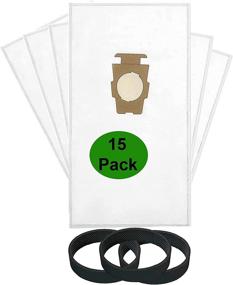 img 2 attached to 🧹 15 Pack of Replacement 204811 Micron Magic HEPA Vacuum Cloth Bags - Compatible with Kirby 204811, 204814 Style F, fits All Generation & Sentria Models + Bonus 3 Belts