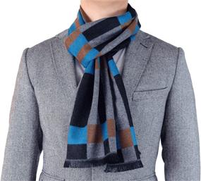 img 1 attached to 💼 Elegant Cashmere Men's Reversible Scarf