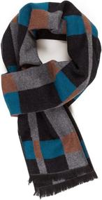 img 4 attached to 💼 Elegant Cashmere Men's Reversible Scarf
