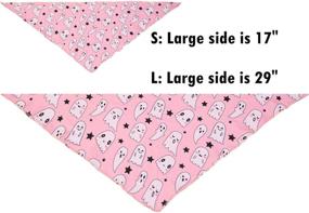 img 2 attached to 🎃 2-Pack Halloween Dog Bandana Set, Triangle Bibs Pet Scarf for Dogs