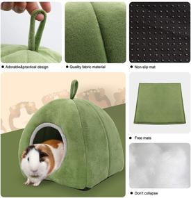 img 1 attached to 🐹 YUEPET Guinea Pig Bed 2 Pack - Guinea Pig Small Animal Bed Hideout for Chinchillas, Hamsters, Hedgehogs - Washable and Durable Cage Accessories