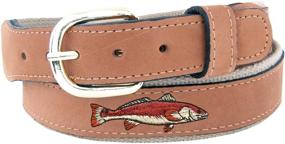 img 1 attached to ZEP PRO Leather Embroidered Redfish 34 Inch