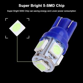 img 2 attached to cciyu 20 Pack Ice Blue T10 W5W Wedge 168 194 LED Bulb Replacement for 2013-2015 Infiniti JX35 (QX60) Interior Dome Map Step/Courtesy/Door Light