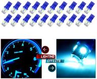 cciyu 20 pack ice blue t10 w5w wedge 168 194 led bulb replacement for 2013-2015 infiniti jx35 (qx60) interior dome map step/courtesy/door light logo