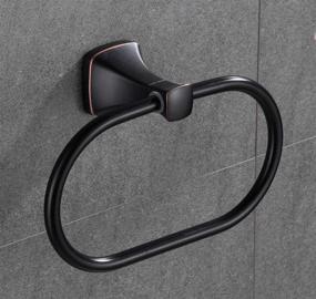 img 3 attached to 🛁 AUKTOPT AR1816 Bathroom Hardware Accessory: Stylish Oil Rubbed Bronze Towel Ring