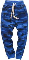 👖 kisbini camo cotton sweatpants for boys – trendy children's clothing in pants logo