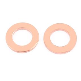 img 1 attached to Uxcell Copper Washer Sealing Fastener Power Transmission Products for Control Cables & Accessories